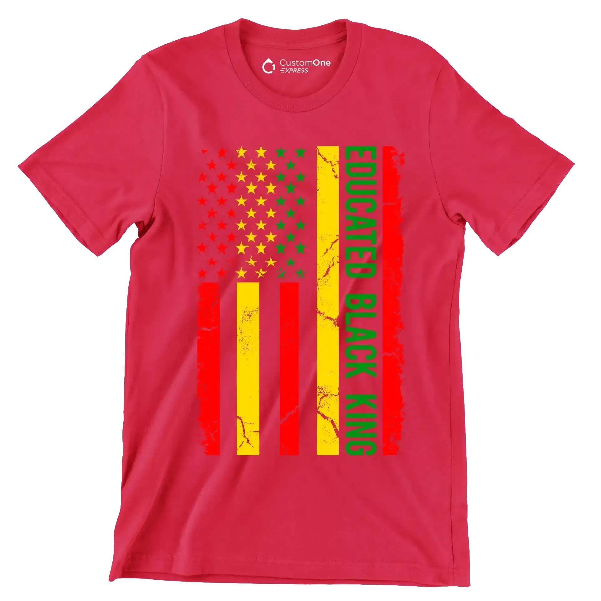 Educated Black King - Martin Luther King T-Shirt-Red-S-Custom One Express
