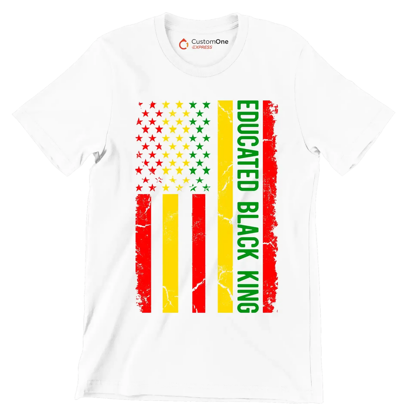 Educated Black King - Martin Luther King T-Shirt-White-S-Custom One Express