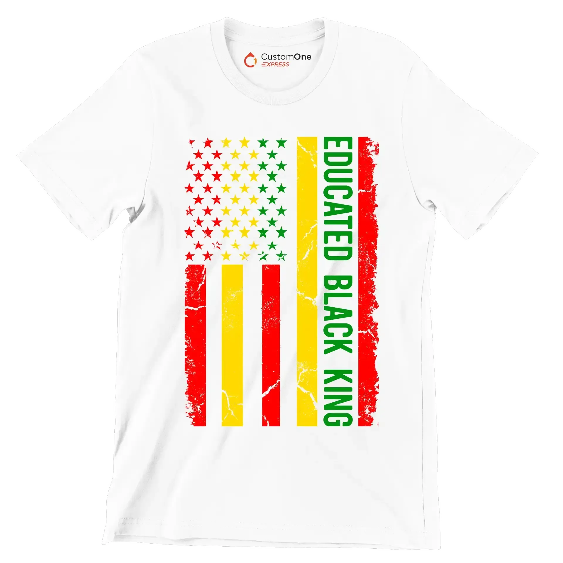 Educated Black King - Martin Luther King T-Shirt-White-S-Custom One Express