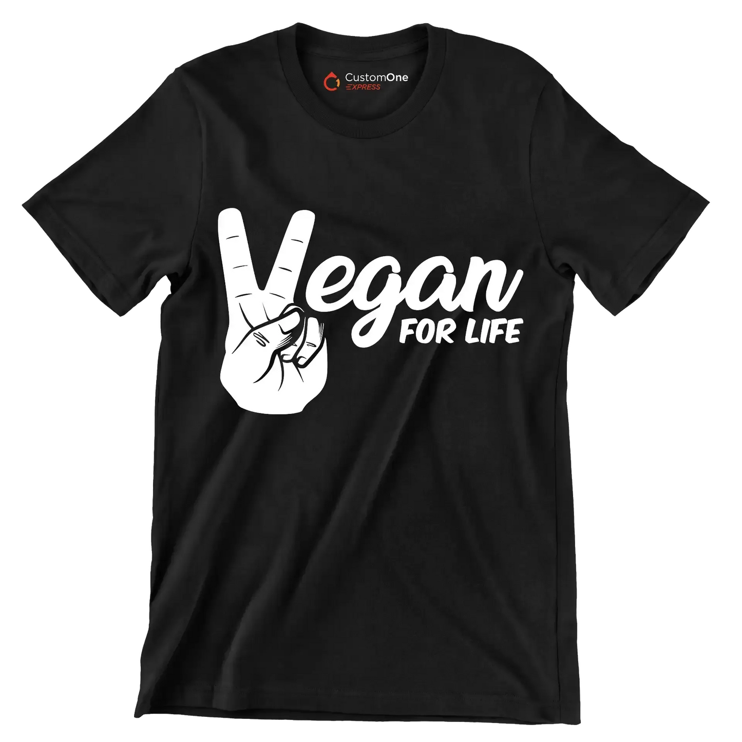 Egan for life - Vegan Themed T-Shirt-Black-S-Custom One Express