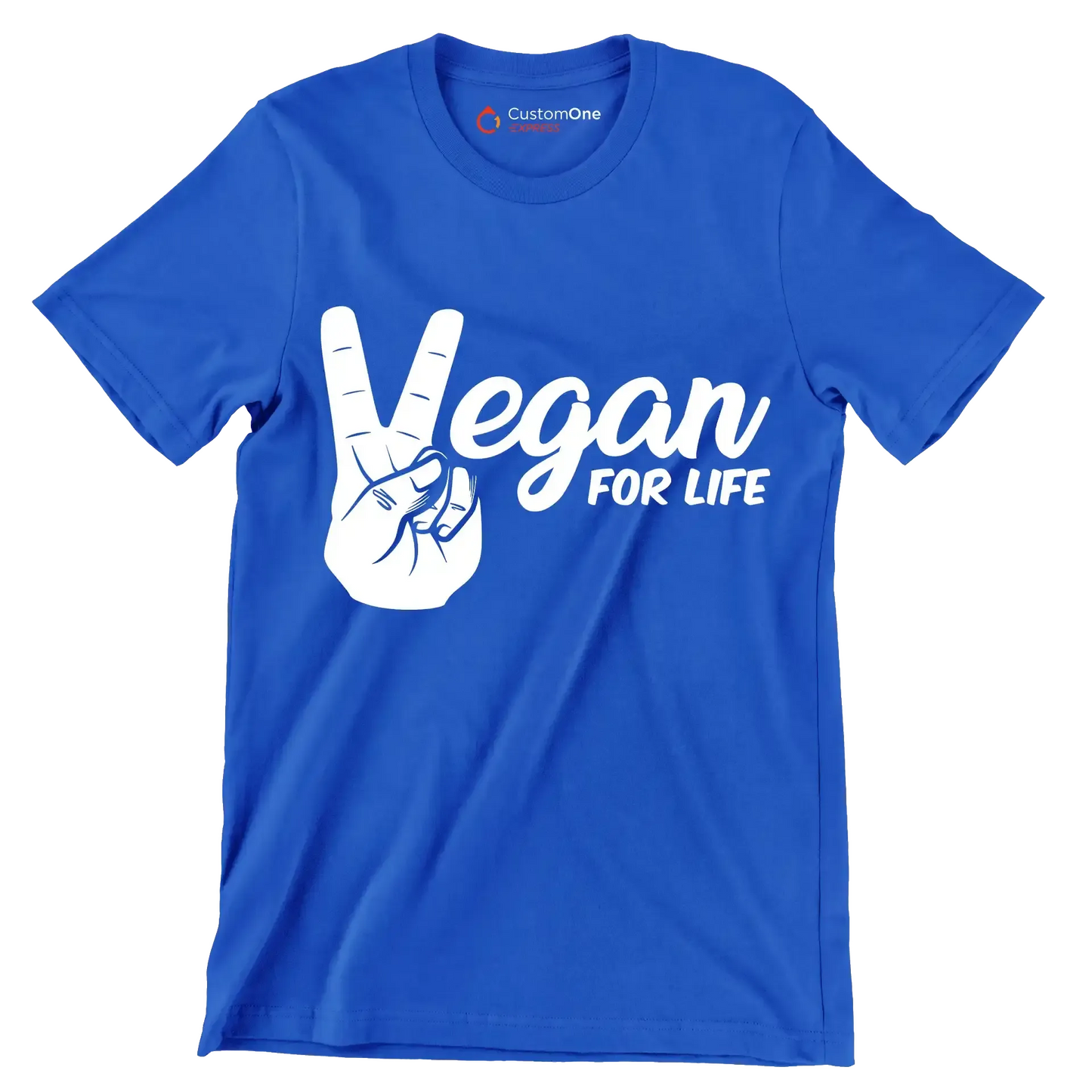 Egan for life - Vegan Themed T-Shirt-Blue-S-Custom One Express