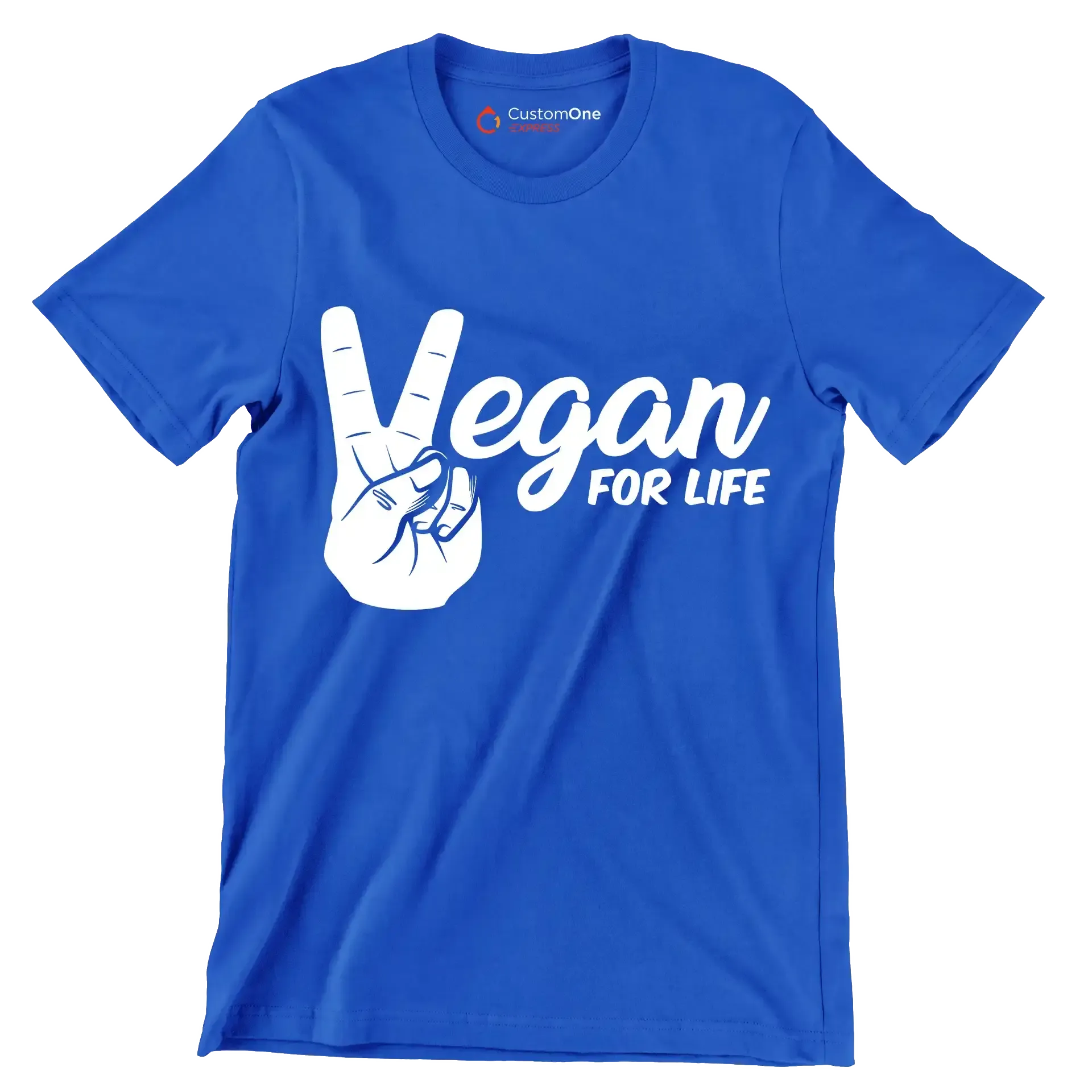 Egan for life - Vegan Themed T-Shirt-Blue-S-Custom One Express