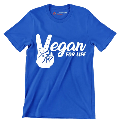 Egan for life - Vegan Themed T-Shirt-Blue-S-Custom One Express