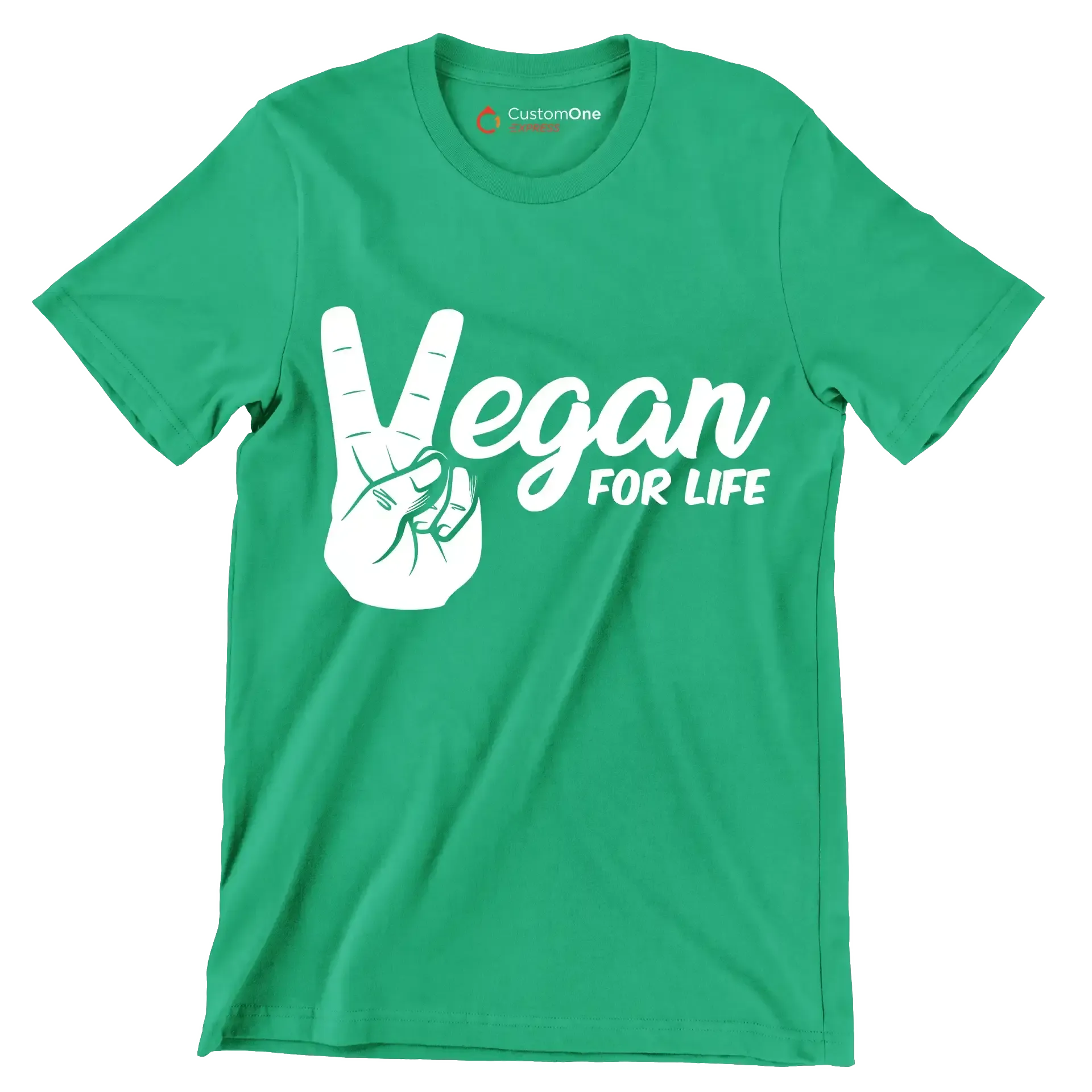 Egan for life - Vegan Themed T-Shirt-Green-S-Custom One Express
