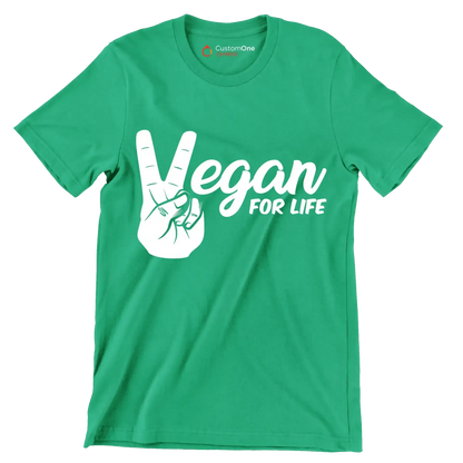 Egan for life - Vegan Themed T-Shirt-Green-S-Custom One Express