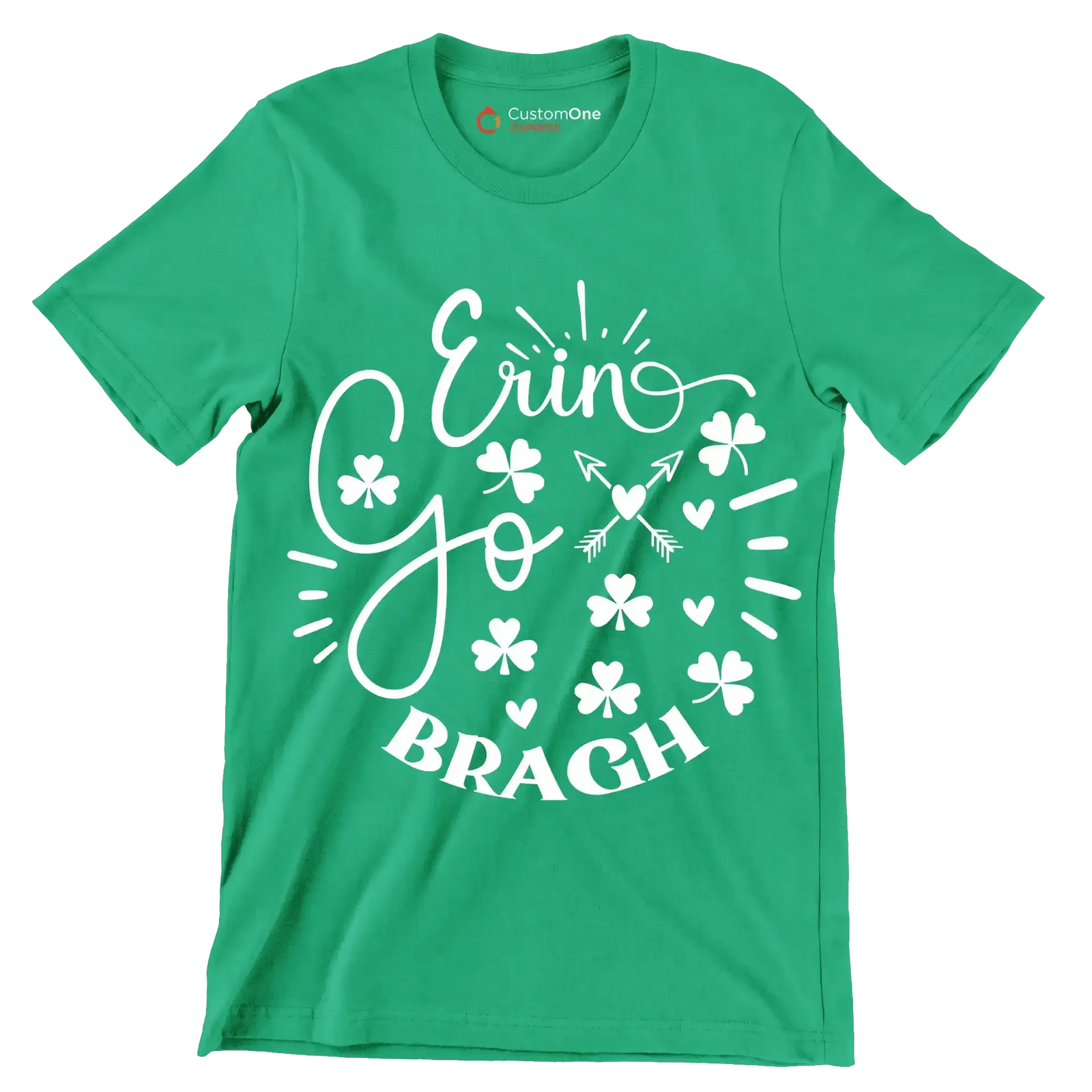 Erin Go Bragh - St. Patrick's Day T-Shirt-Green-S-Custom One Express