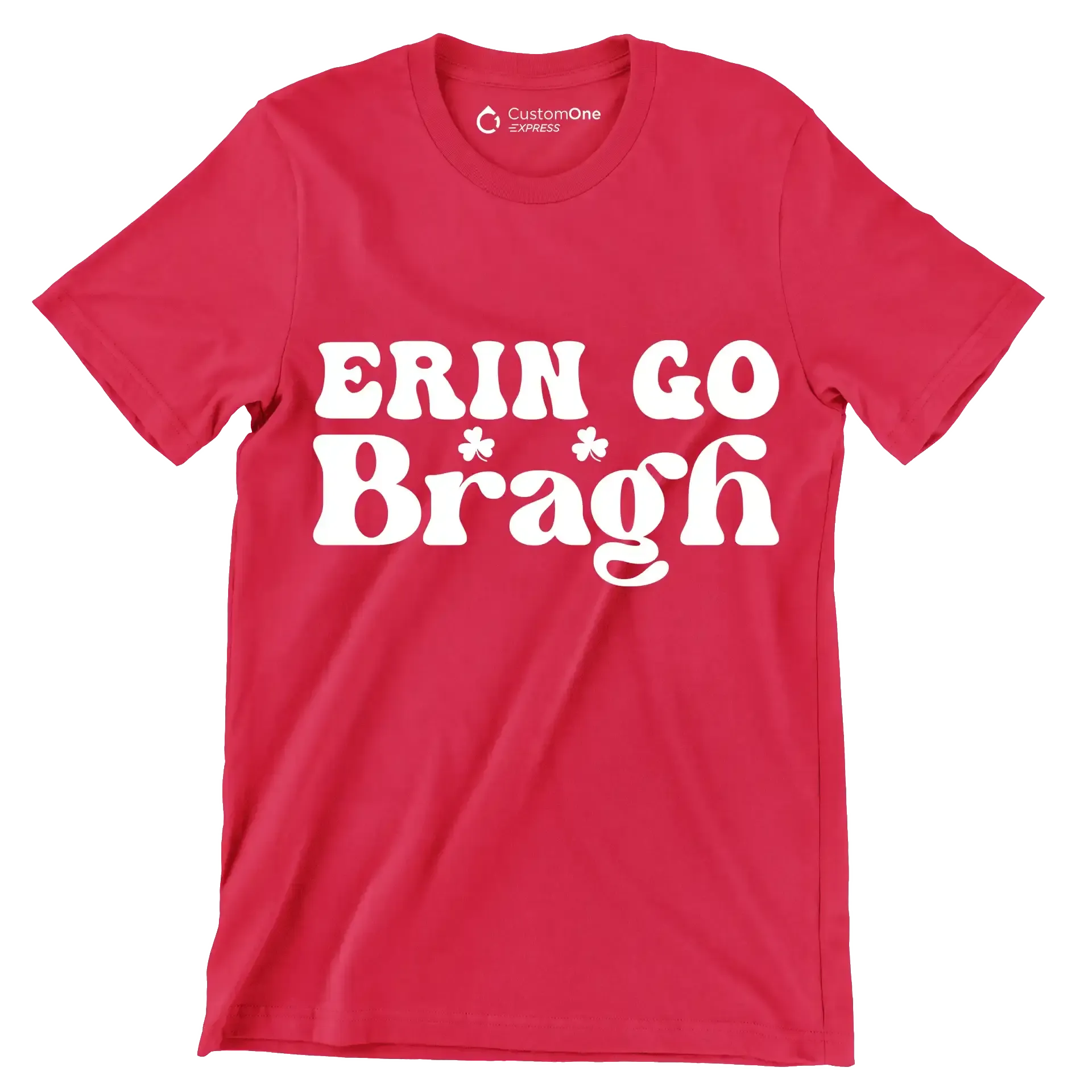 Erin Go Bragh - St. Patrick's Day T-Shirt-Red-S-Custom One Express