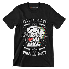 Everything will be okay - Dog Themed T-Shirt-Black-S-Custom One Express
