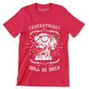 Everything will be okay - Dog Themed T-Shirt-Red-S-Custom One Express