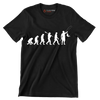 Evolution of Angling - Fishing Themed T-Shirt-Black-S-Custom One Express