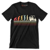 Evolution of Golf Cart Riders - Golf Themed T-Shirt-Black-S-Custom One Express