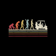 Evolution of Golf Cart Riders - Golf Themed T-Shirt-Black-S-Custom One Express