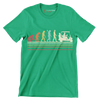 Evolution of Golf Cart Riders - Golf Themed T-Shirt-Green-S-Custom One Express