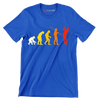 Evolution of the Golfer - Golf Themed T-Shirt-Blue-S-Custom One Express