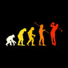 Evolution of the Golfer - Golf Themed T-Shirt-Black-S-Custom One Express