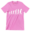 Evolution of the Golfer - Golf Themed T-Shirt-Pink-S-Custom One Express