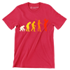 Evolution of the Golfer - Golf Themed T-Shirt-Red-S-Custom One Express