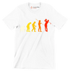 Evolution of the Golfer - Golf Themed T-Shirt-White-S-Custom One Express