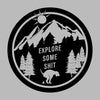 Explore some shit - Dog Themed T-Shirt-Blue-S-Custom One Express