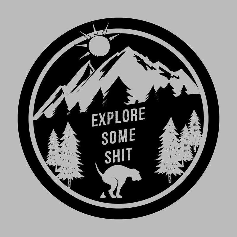 Explore some shit - Dog Themed T-Shirt-Green-S-Custom One Express