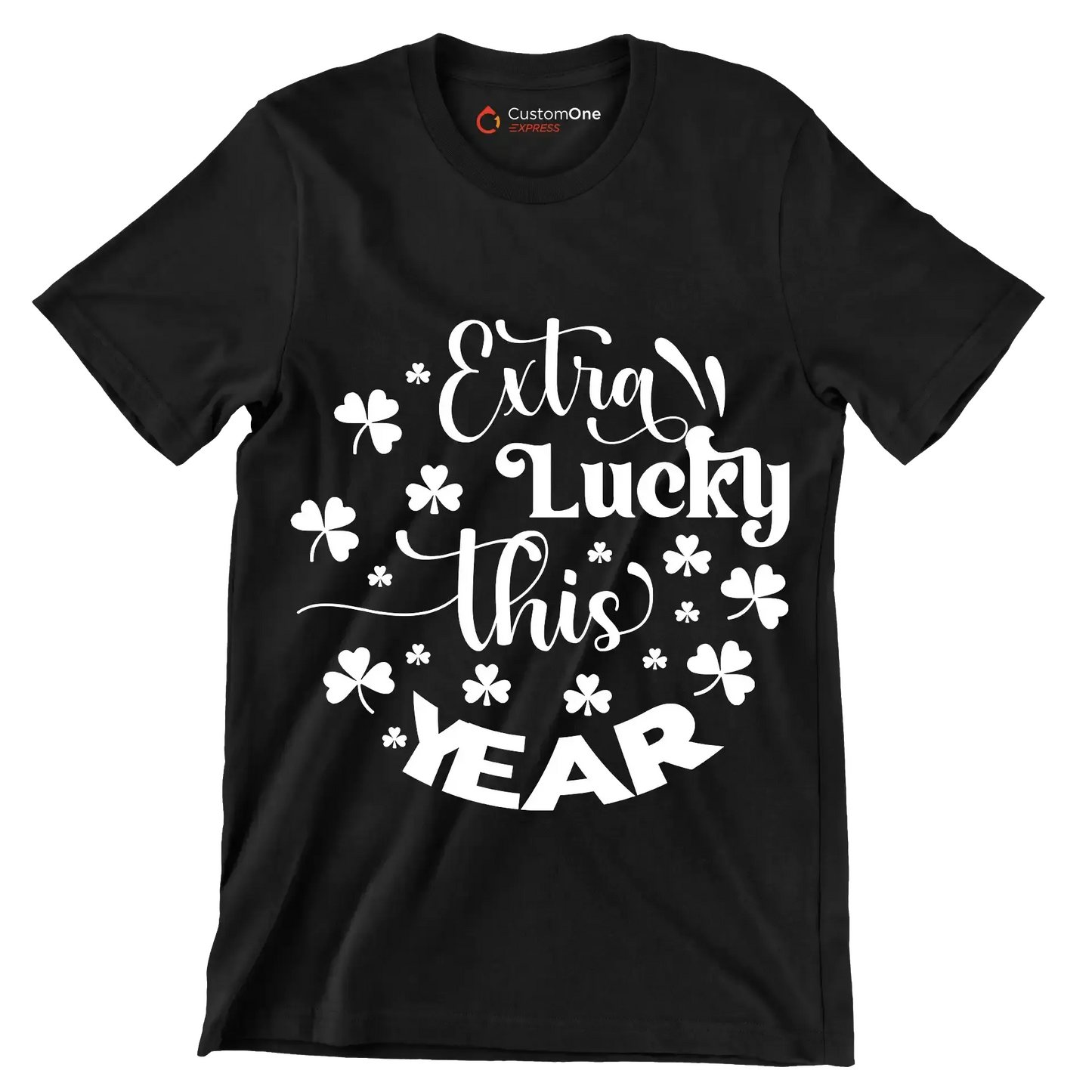Extra Lucky This Year - St. Patrick's Day T-Shirt-Black-S-Custom One Express