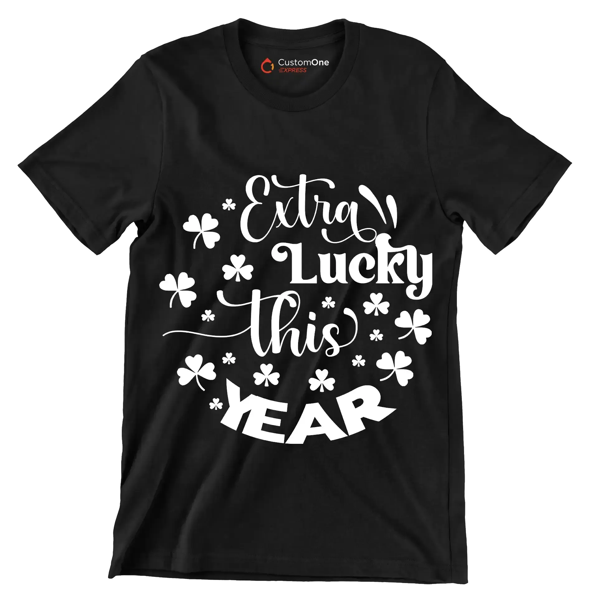 Extra Lucky This Year - St. Patrick's Day T-Shirt-Black-S-Custom One Express