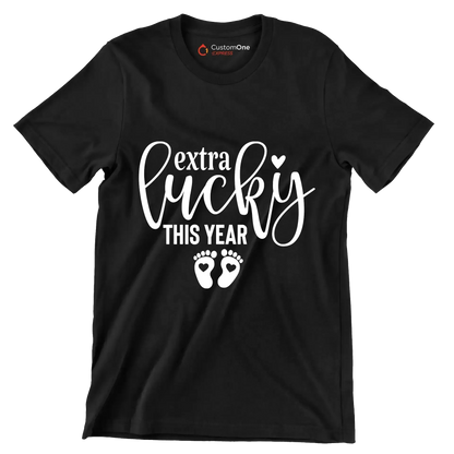 Extra Lucky This Year - St. Patrick's Day T-Shirt-Black-S-Custom One Express