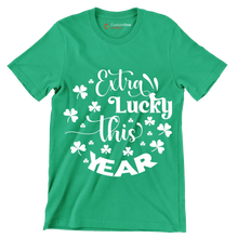 Extra Lucky This Year - St. Patrick's Day T-Shirt-Green-S-Custom One Express