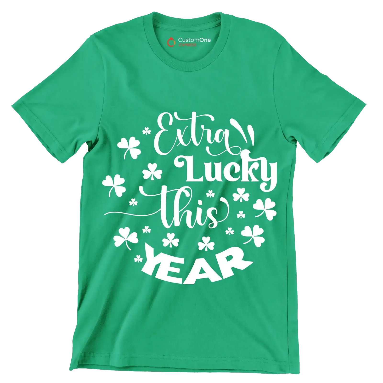 Extra Lucky This Year - St. Patrick's Day T-Shirt-Green-S-Custom One Express