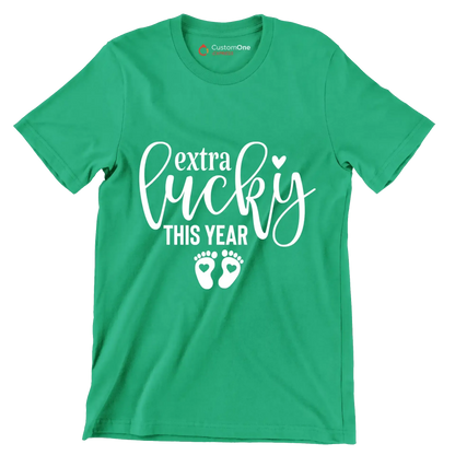 Extra Lucky This Year - St. Patrick's Day T-Shirt-Green-S-Custom One Express