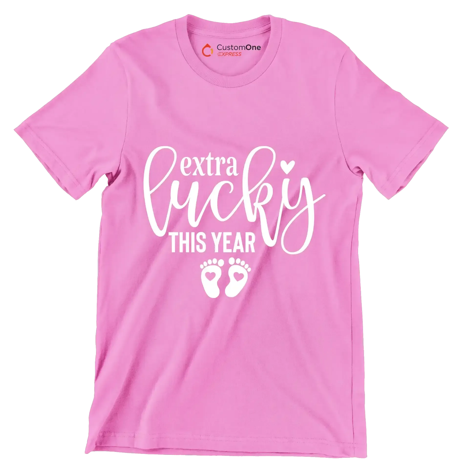 Extra Lucky This Year - St. Patrick's Day T-Shirt-Pink-S-Custom One Express