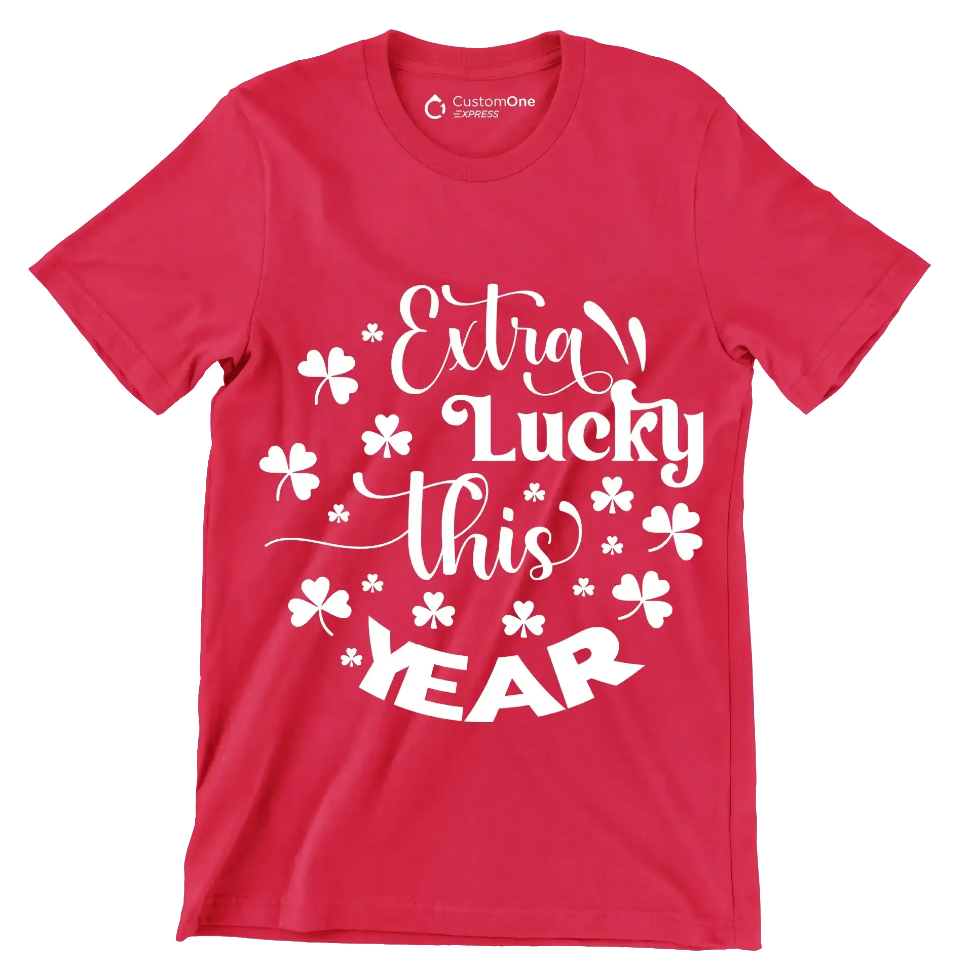 Extra Lucky This Year - St. Patrick's Day T-Shirt-Red-S-Custom One Express