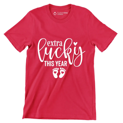 Extra Lucky This Year - St. Patrick's Day T-Shirt-Red-S-Custom One Express