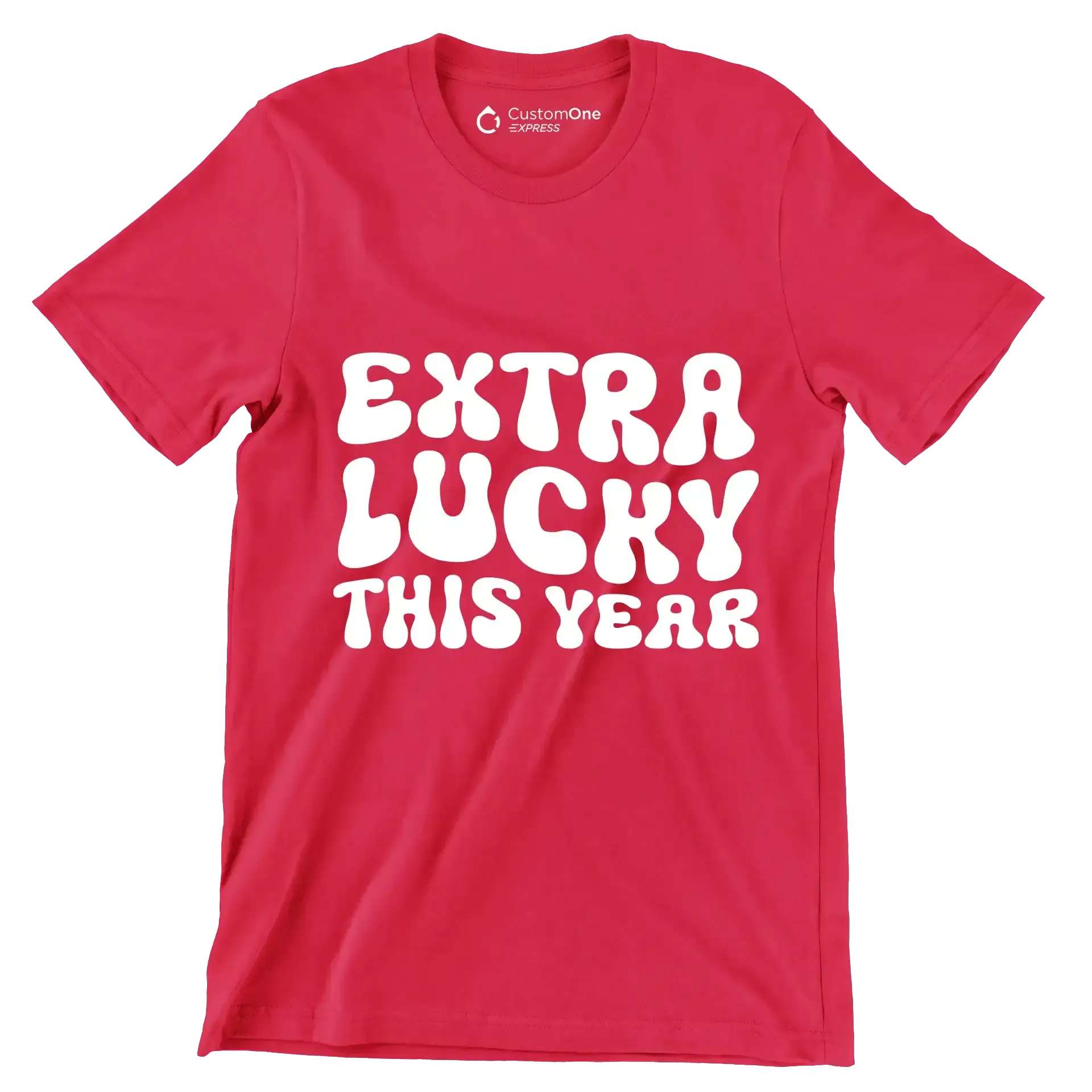 Extra lucky this year - St. Patrick's Day T-Shirt-Red-S-Custom One Express