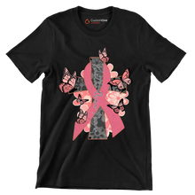 Faigth Over Fear - Breast Cancer Awareness T-Shirt-Black-S-Custom One Express