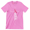 Faith - Breast Cancer Awareness T-Shirt-Pink-S-Custom One Express