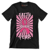 Fath Over Fear - Breast Cancer Awareness T-Shirt-Black-S-Custom One Express