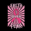 Fath Over Fear - Breast Cancer Awareness T-Shirt-Black-S-Custom One Express