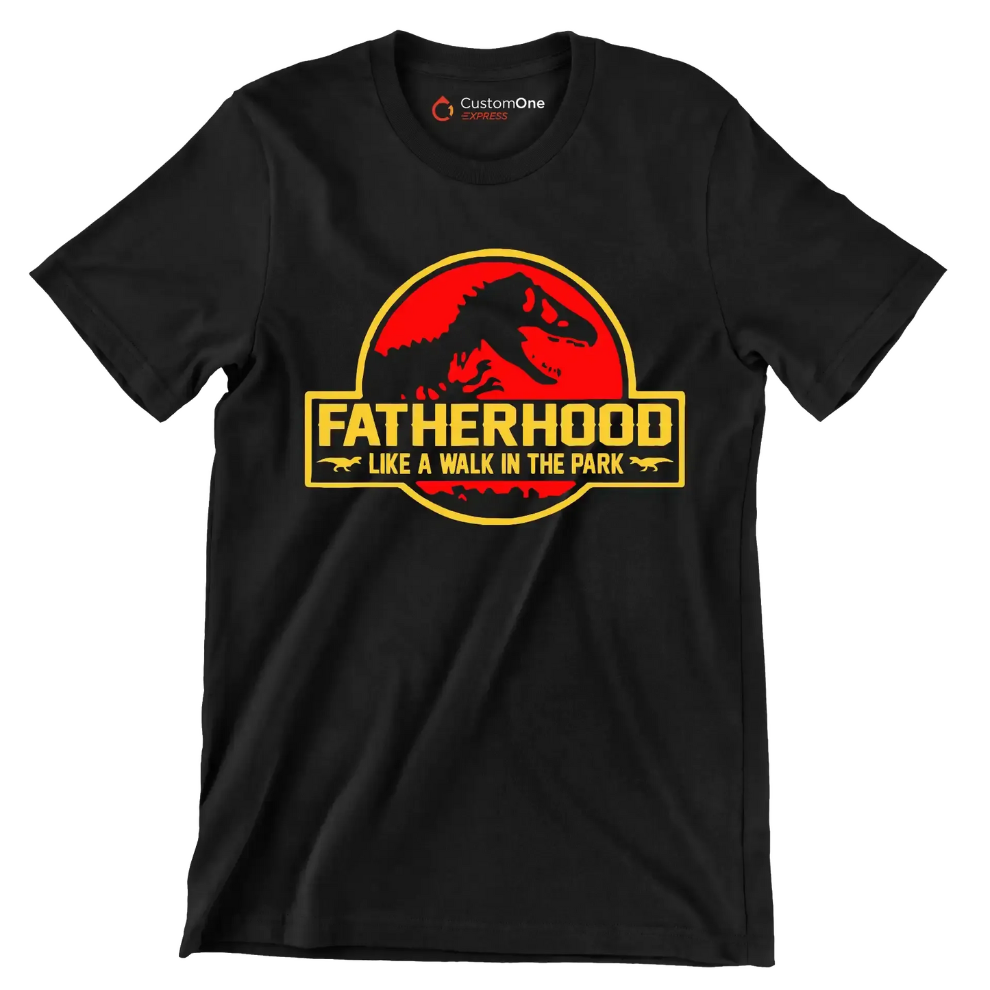 Fatherhood like a walk in the park - Father’s Day T-Shirt-Black-S-Custom One Express