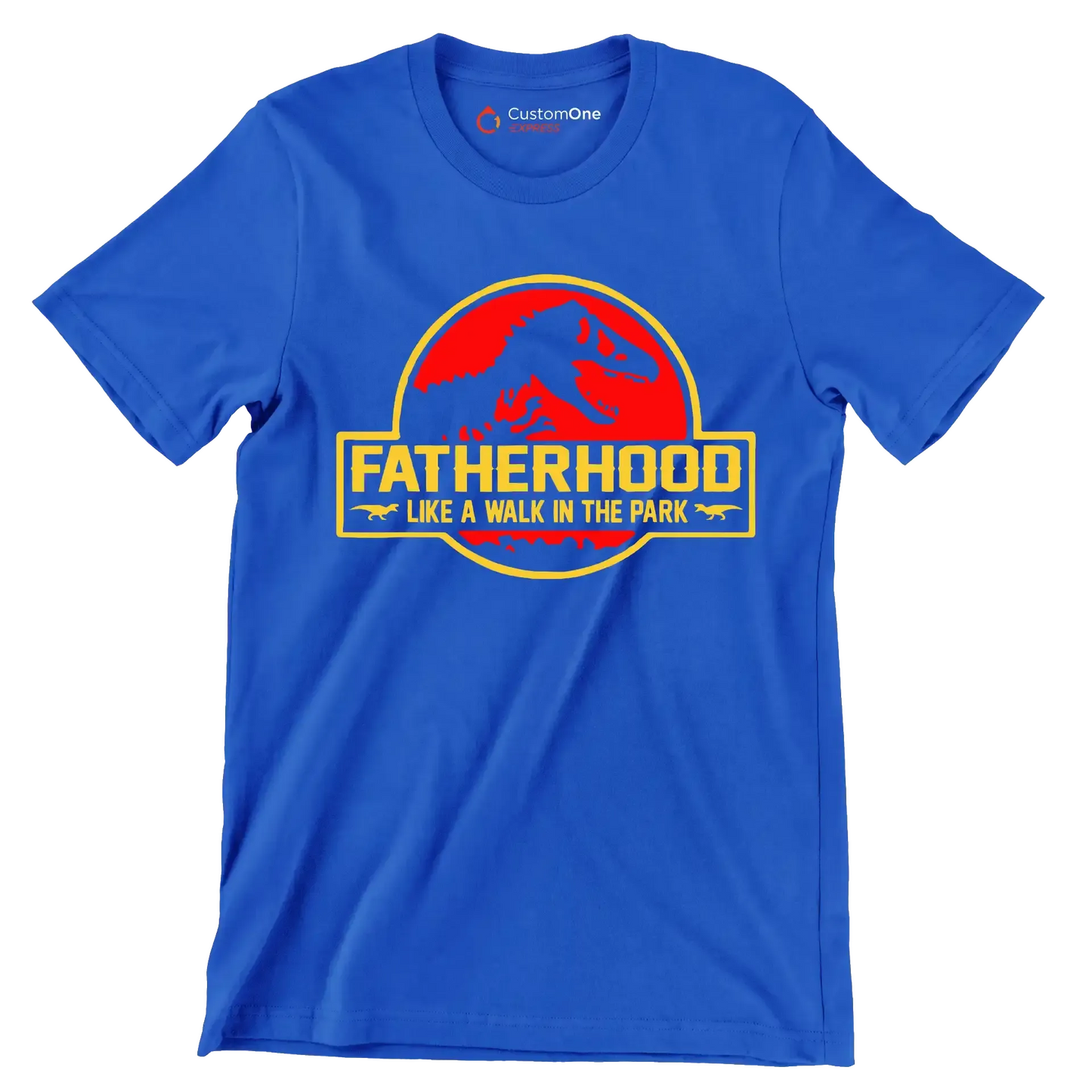 Fatherhood like a walk in the park - Father’s Day T-Shirt-Blue-S-Custom One Express