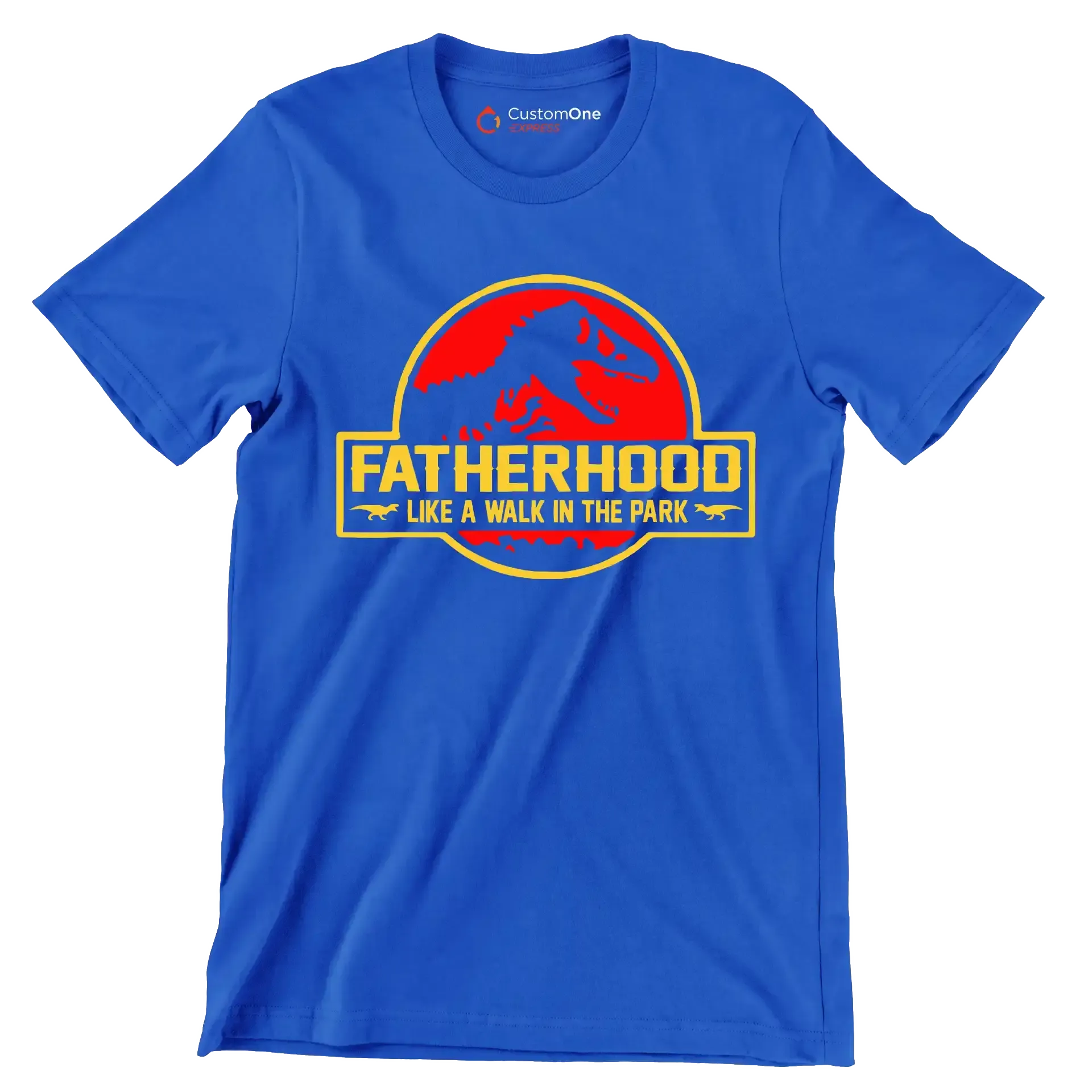 Fatherhood like a walk in the park - Father’s Day T-Shirt-Blue-S-Custom One Express