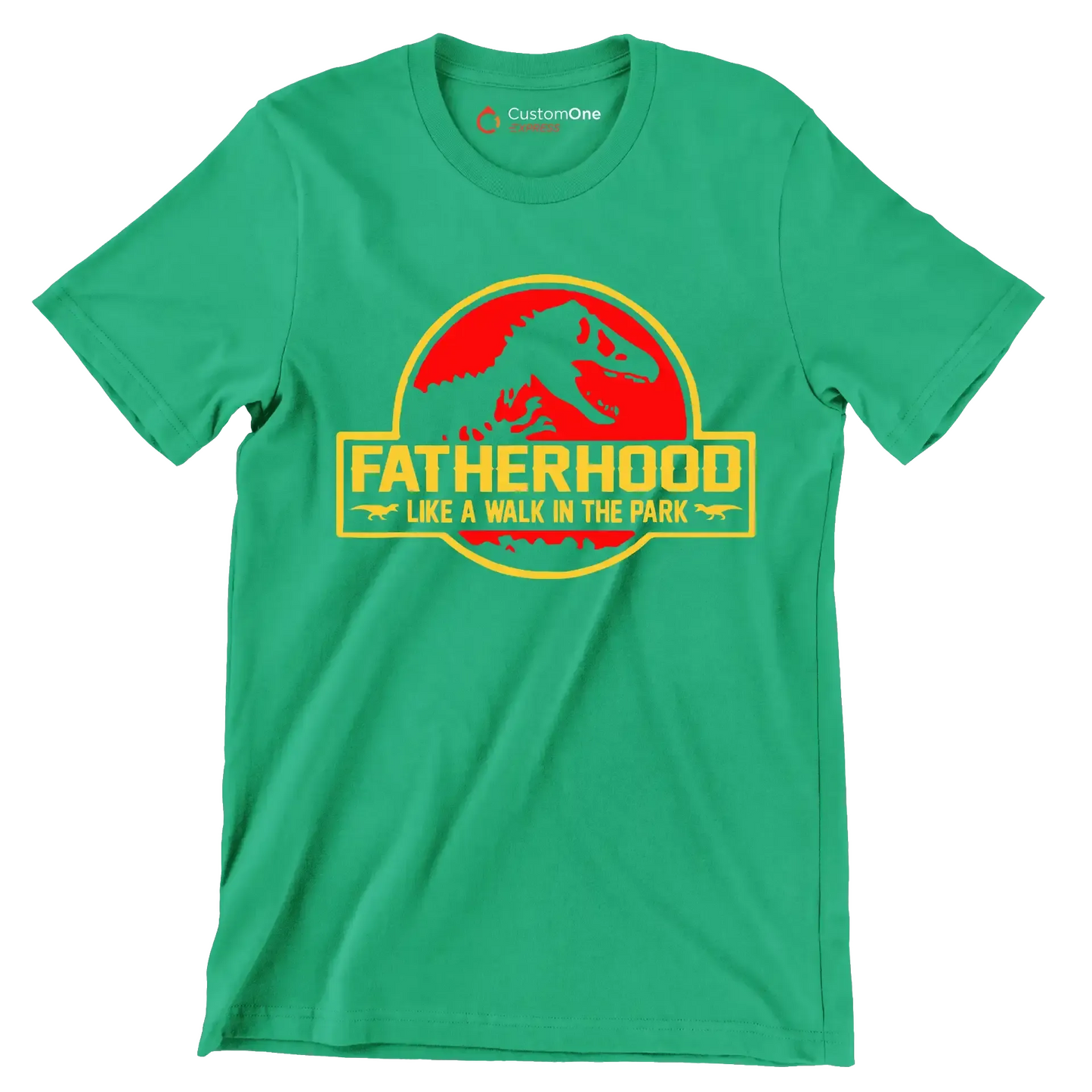 Fatherhood like a walk in the park - Father’s Day T-Shirt-Green-S-Custom One Express