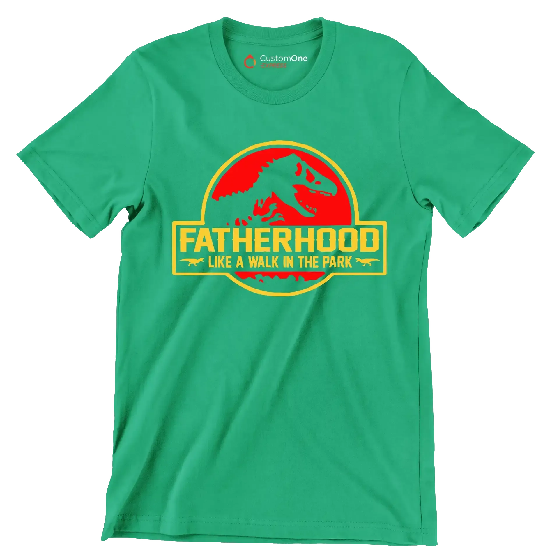 Fatherhood like a walk in the park - Father’s Day T-Shirt-Green-S-Custom One Express