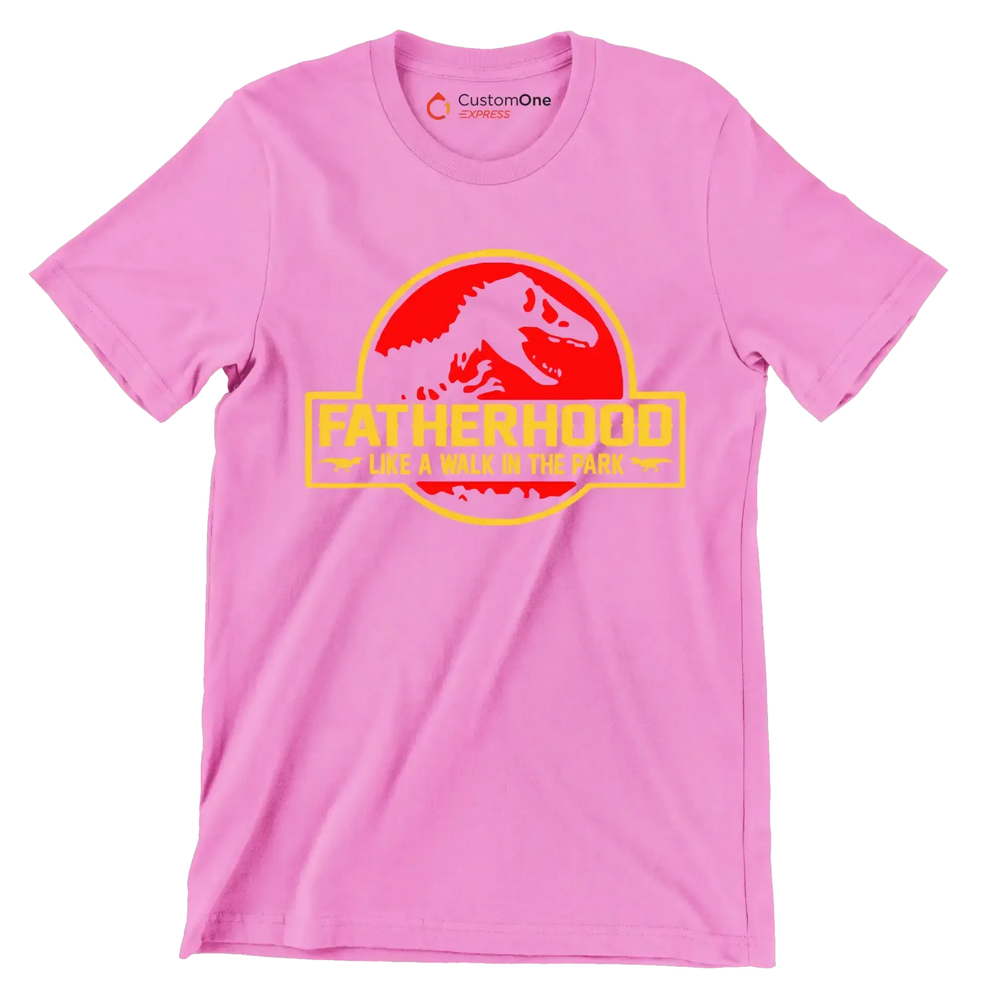 Fatherhood like a walk in the park - Father’s Day T-Shirt-Pink-S-Custom One Express
