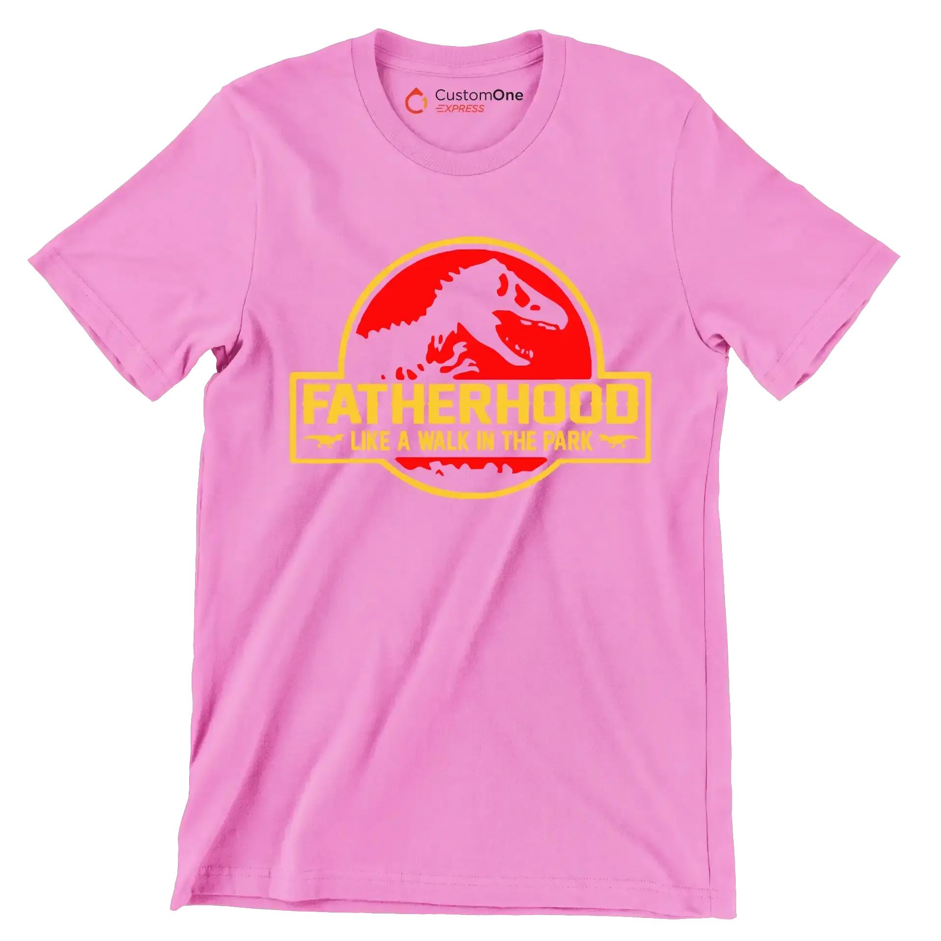 Fatherhood like a walk in the park - Father’s Day T-Shirt-Pink-S-Custom One Express