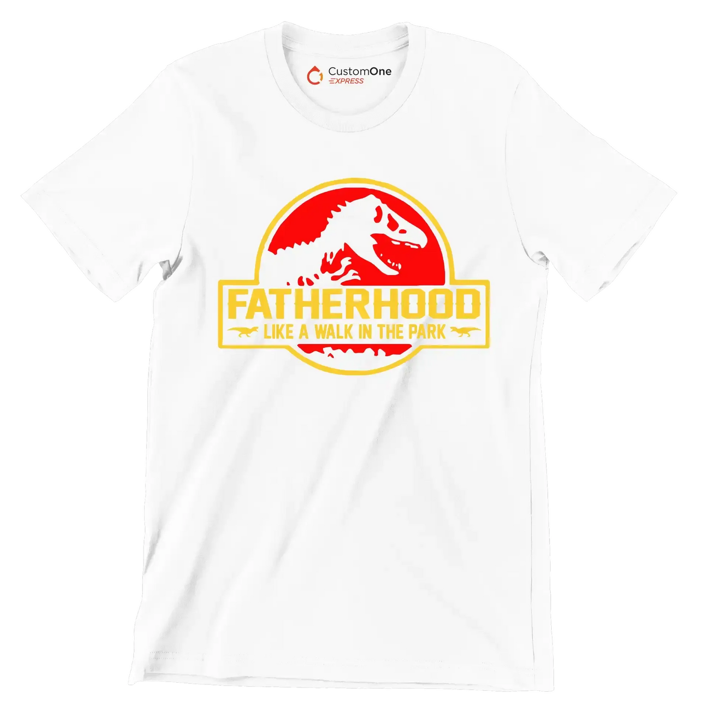 Fatherhood like a walk in the park - Father’s Day T-Shirt-White-S-Custom One Express