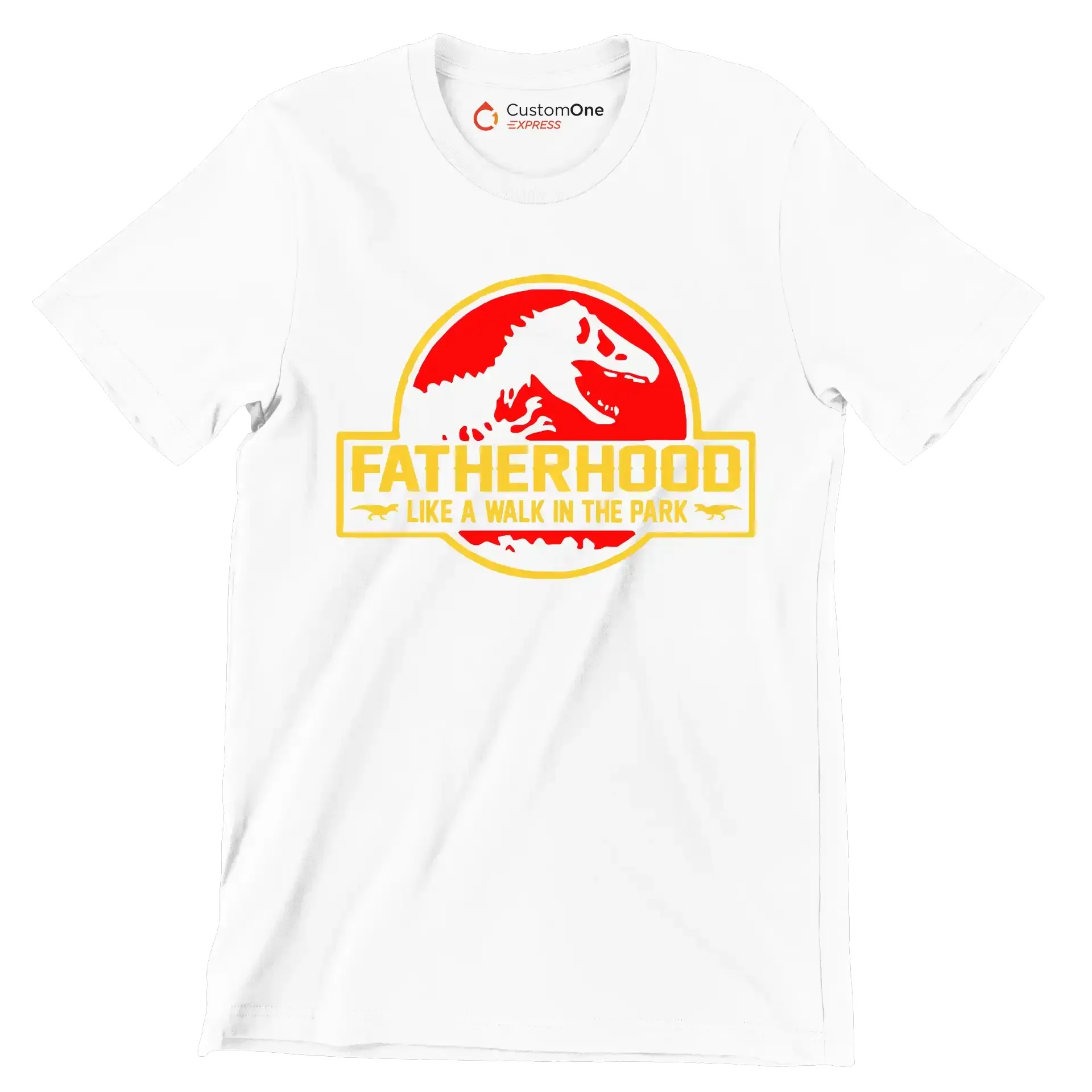 Fatherhood like a walk in the park - Father’s Day T-Shirt-White-S-Custom One Express