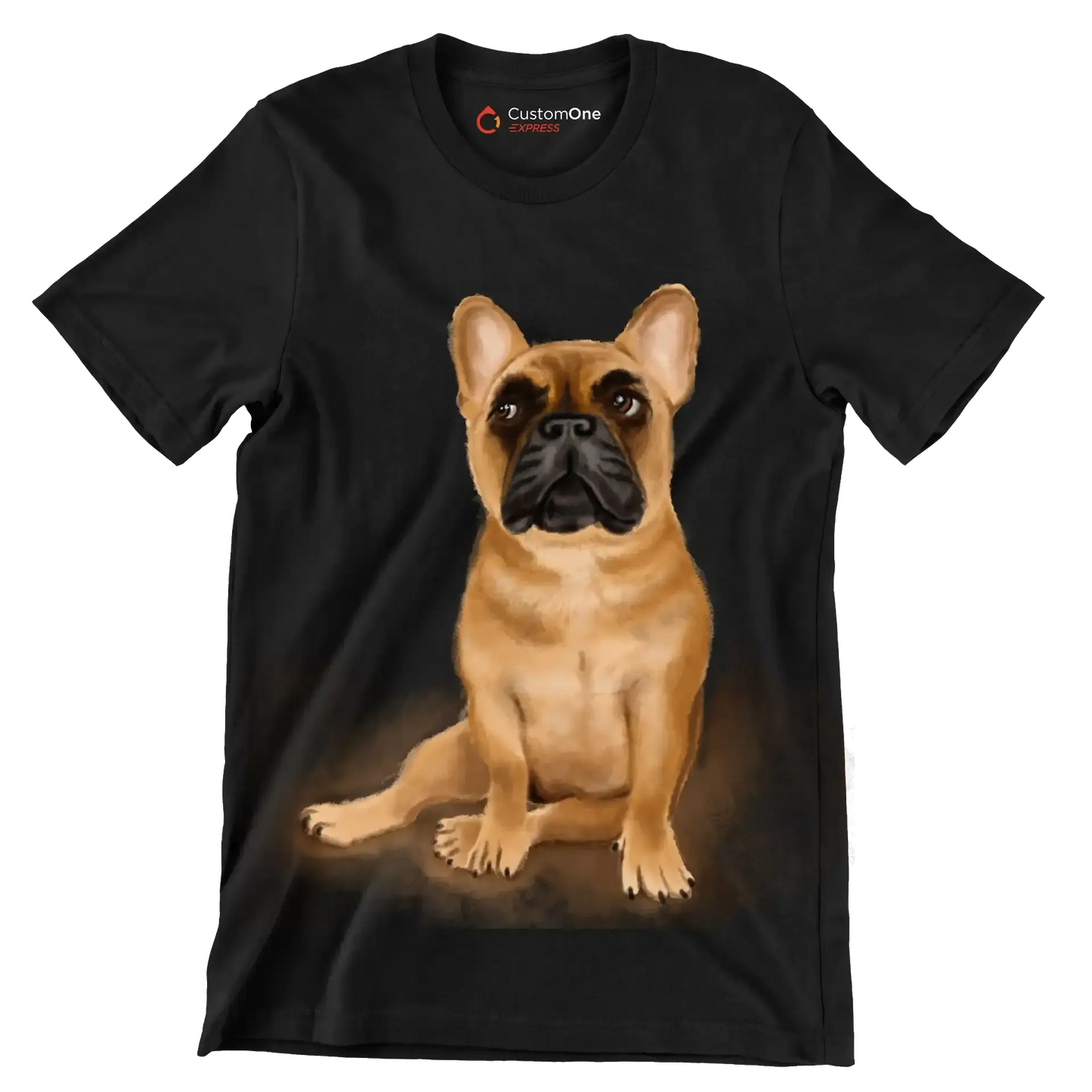 Fawn_French_Bulldog - Dog Themed T-Shirt-Black-S-Custom One Express