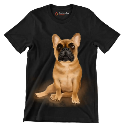Fawn_French_Bulldog - Dog Themed T-Shirt-Black-S-Custom One Express