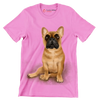 Fawn_French_Bulldog - Dog Themed T-Shirt-Pink-S-Custom One Express